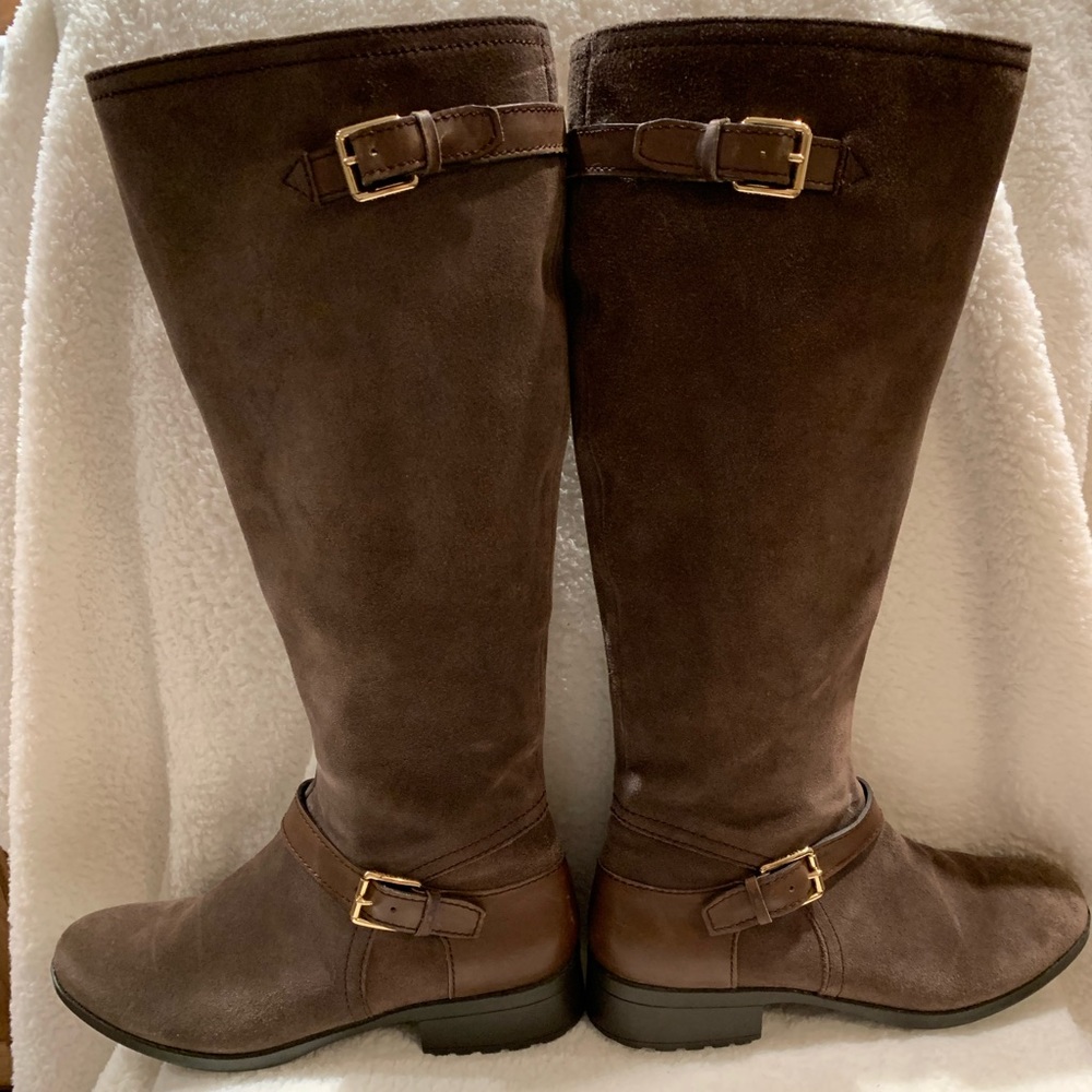 Cole Haan Grand.Os brown suede tall boots size 8 1/2
